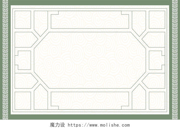 简约中国古风边框古典边框云纹素材